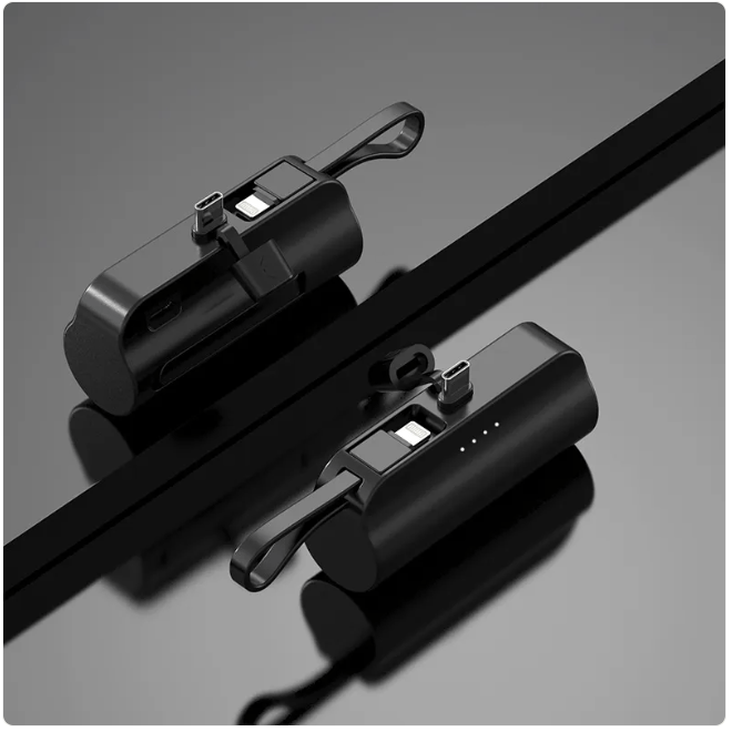 5000mAh Portable Charger with Built-In Cable 5000mAh Portable Charger with Built-In Cable