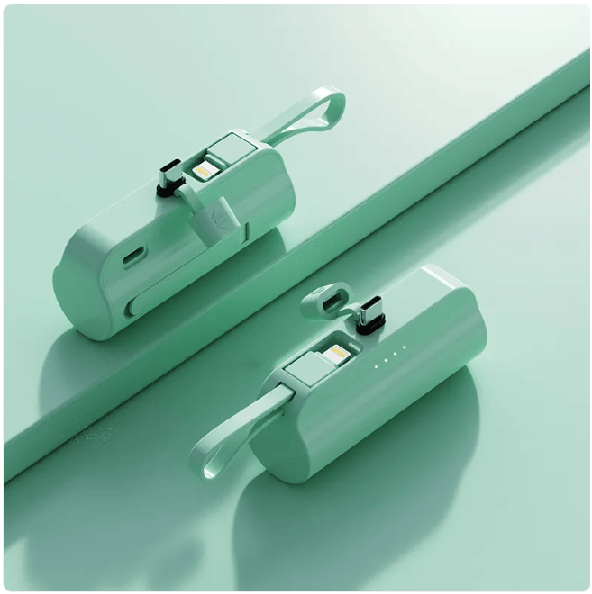 5000mAh Portable Charger with Built-In Cable 5000mAh Portable Charger with Built-In Cable