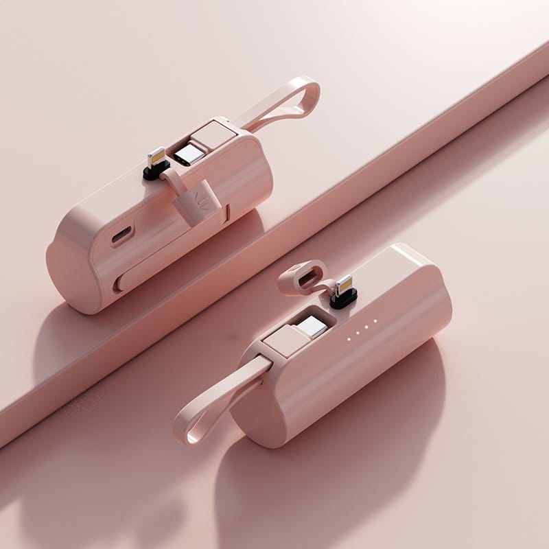 5000mAh Portable Charger with Built-In Cable 5000mAh Portable Charger with Built-In Cable