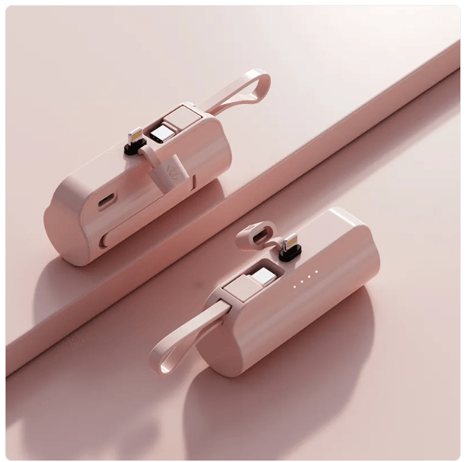5000mAh Portable Charger with Built-In Cable 5000mAh Portable Charger with Built-In Cable
