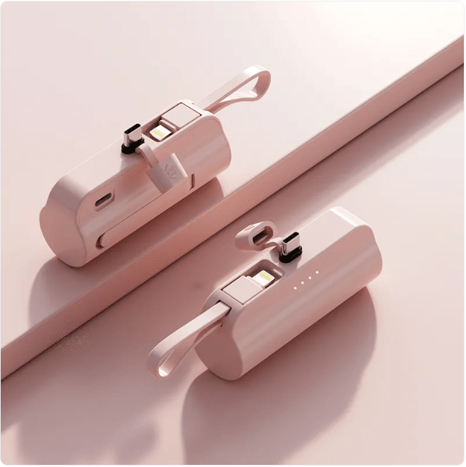 5000mAh Portable Charger with Built-In Cable 5000mAh Portable Charger with Built-In Cable