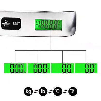 50kg Portable Hanging Scale Electronic Hand Luggage Scale Digital Display Suitcase 110lb Travel Baggage Bag Weighing Tools 50kg Portable Hanging Scale Electronic Hand Luggage Scale Digital Display Suitcase 110lb Travel Baggage Bag Weighing Tools