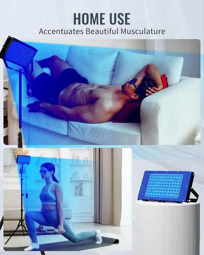 50W Blue Light Therapy Lamp with Tripod | 420 LEDs, 460nm & 490nm Skin Care — Wahooly 50W Blue Light Therapy Lamp with Adjustable Tripod | 420 LEDs | 460nm & 490nm Skin Care & Tanning Solarium