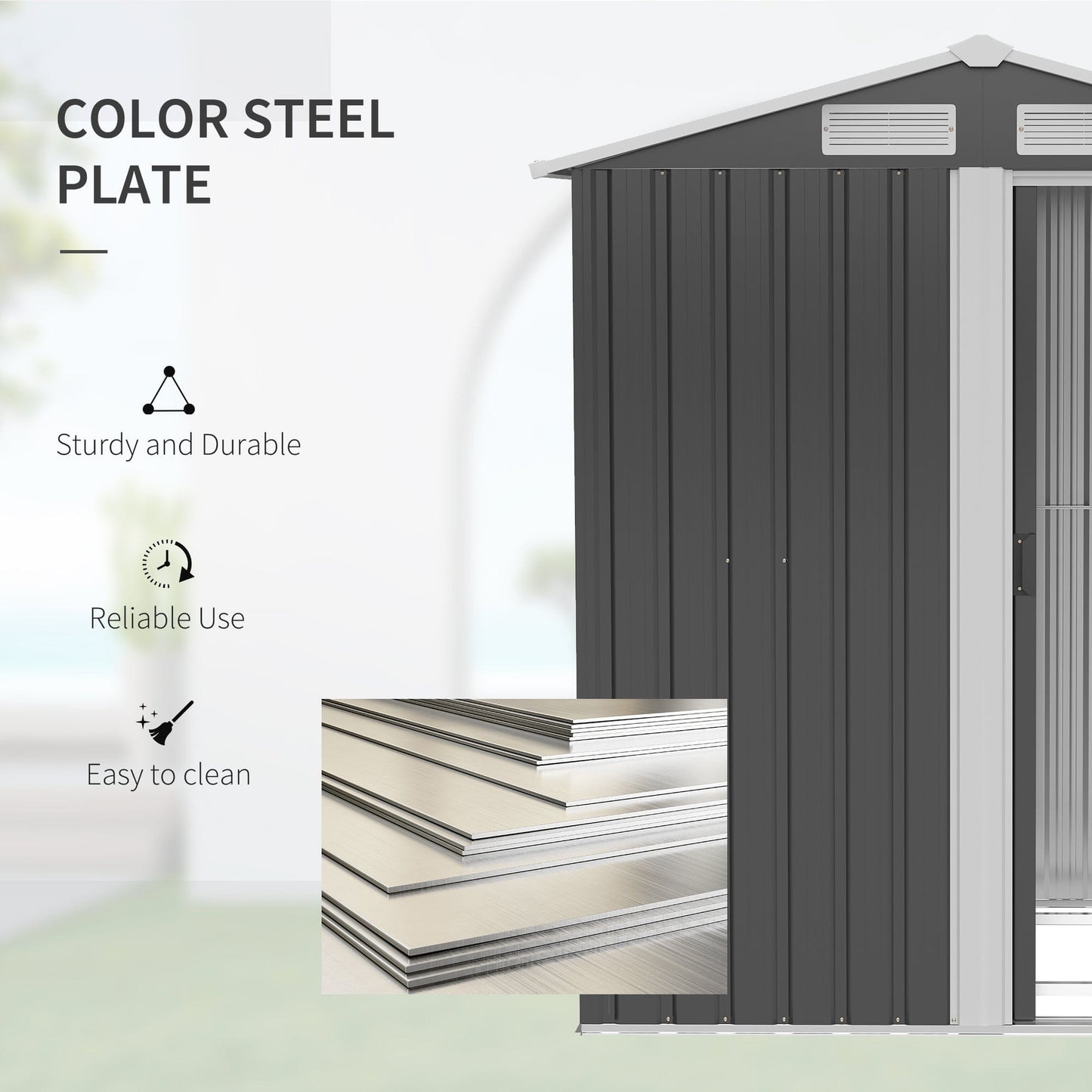 5ft X 4.3ft Outdoor Garden Storage Shed 5ft X 4.3ft Outdoor Garden Storage Shed