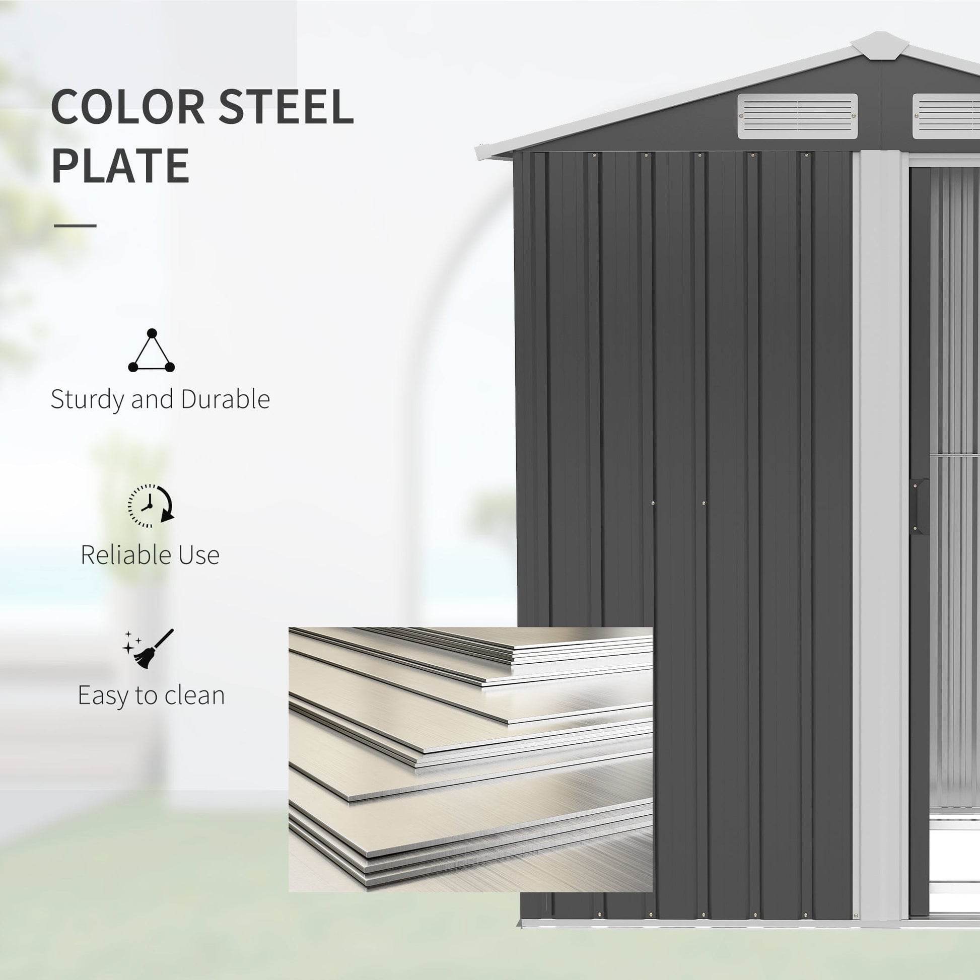 5ft X 4.3ft Outdoor Garden Storage Shed 5ft X 4.3ft Outdoor Garden Storage Shed