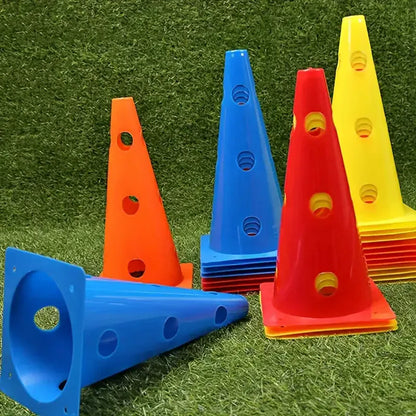 5pcs 32CM Perforated Sign Barrels Obstacles Road Cones Barricades Soccer Basketball Training Equipment 5pcs 32CM Perforated Sign Barrels Obstacles Road Cones Barricades Soccer Basketball Training Equipment