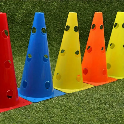 5pcs 32CM Perforated Sign Barrels Obstacles Road Cones Barricades Soccer Basketball Training Equipment 5pcs 32CM Perforated Sign Barrels Obstacles Road Cones Barricades Soccer Basketball Training Equipment