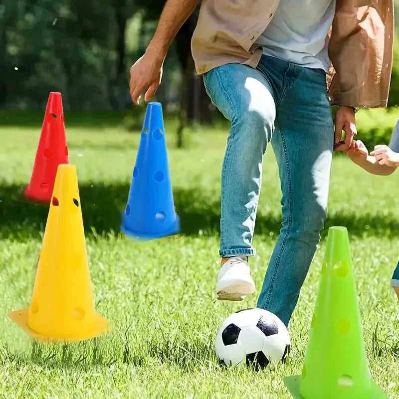 5pcs 32CM Perforated Sign Barrels Obstacles Road Cones Barricades Soccer Basketball Training Equipment 5pcs 32CM Perforated Sign Barrels Obstacles Road Cones Barricades Soccer Basketball Training Equipment