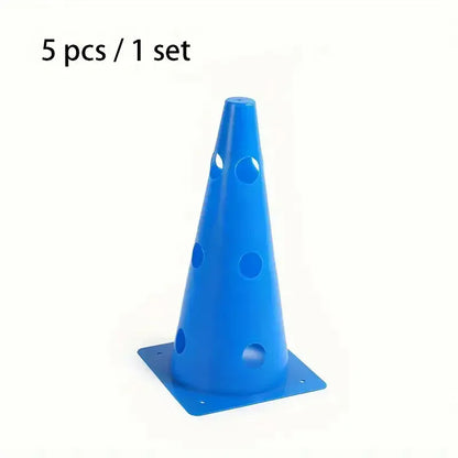 5pcs 32CM Perforated Sign Barrels Obstacles Road Cones Barricades Soccer Basketball Training Equipment 5pcs 32CM Perforated Sign Barrels Obstacles Road Cones Barricades Soccer Basketball Training Equipment
