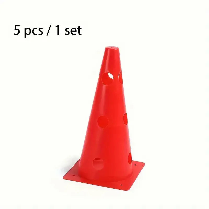 5pcs 32CM Perforated Sign Barrels Obstacles Road Cones Barricades Soccer Basketball Training Equipment 5pcs 32CM Perforated Sign Barrels Obstacles Road Cones Barricades Soccer Basketball Training Equipment