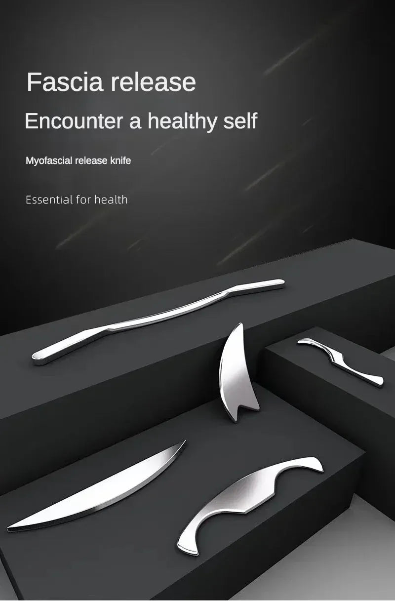 5pcs Fascial Knife Deep Tissue Muscle Scraper Guasha Tool Set IASTM Tool Relieve Sore Muscles Stainless Steel Fascial Massager 5pcs Fascial Knife Deep Tissue Muscle Scraper Guasha Tool Set IASTM Tool Relieve Sore Muscles Stainless Steel Fascial Massager