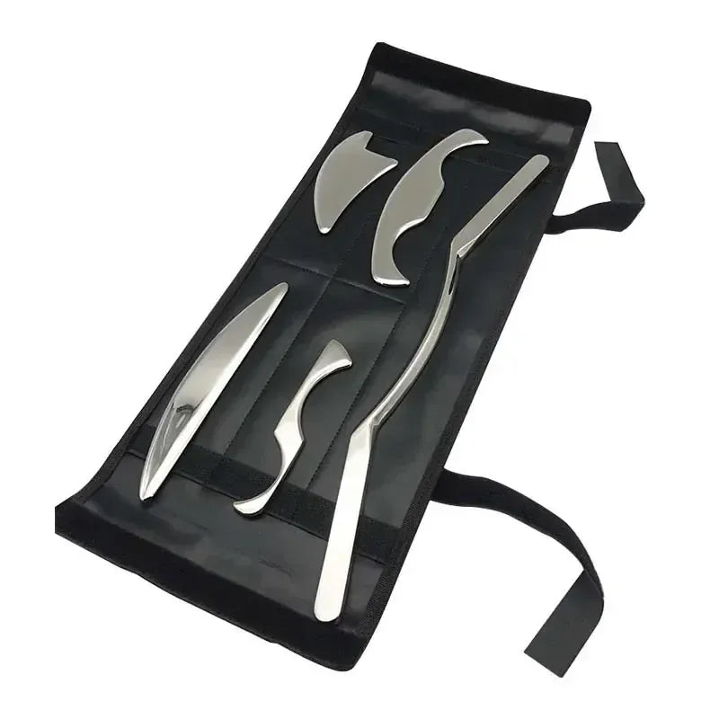 5pcs Fascial Knife Deep Tissue Muscle Scraper Guasha Tool Set IASTM Tool Relieve Sore Muscles Stainless Steel Fascial Massager 5pcs Fascial Knife Deep Tissue Muscle Scraper Guasha Tool Set IASTM Tool Relieve Sore Muscles Stainless Steel Fascial Massager