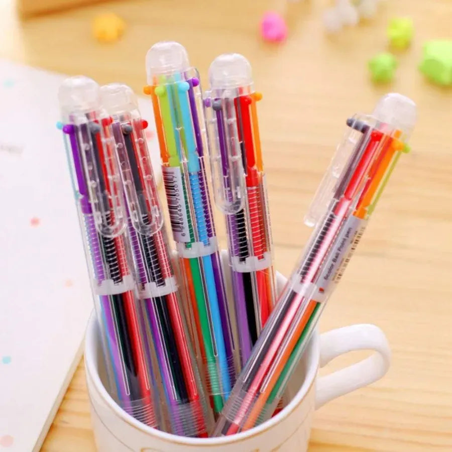 6 Pack 0.5mm 6in1 Multicolor Ballpoint Pen 6 Pack 0.5mm 6in1 Multicolor Ballpoint Pen