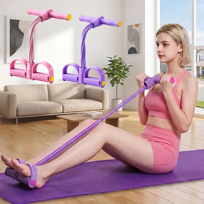 6-Tube Resistance Exerciser with Foot Pedals 6-Tube Resistance Exerciser with Foot Pedals