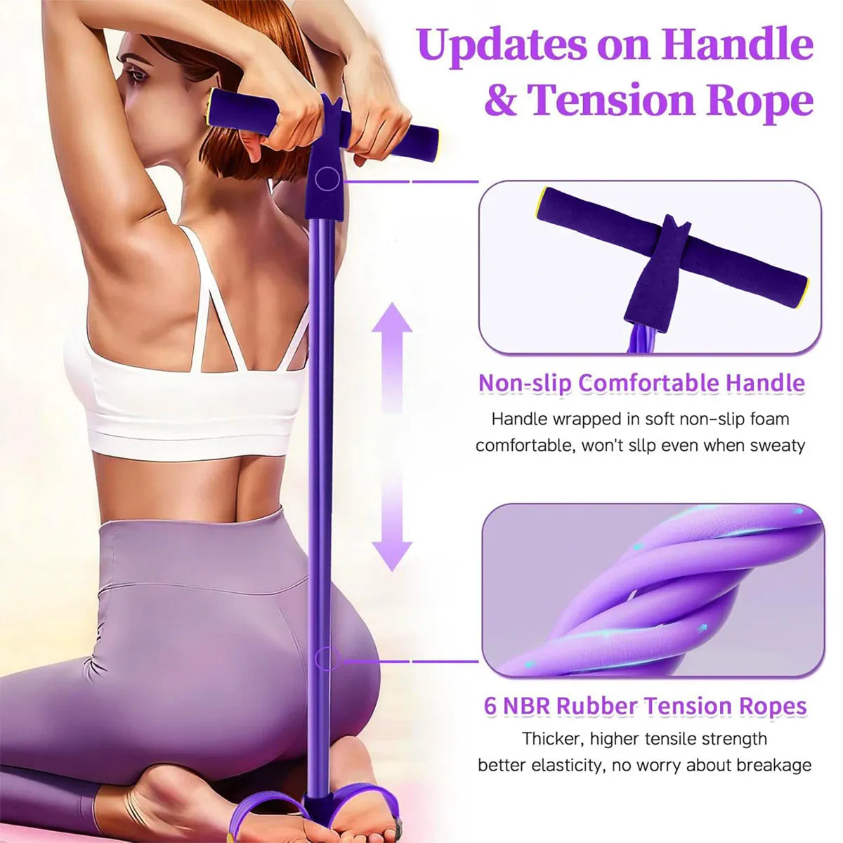 6-Tube Resistance Exerciser with Foot Pedals 6-Tube Resistance Exerciser with Foot Pedals