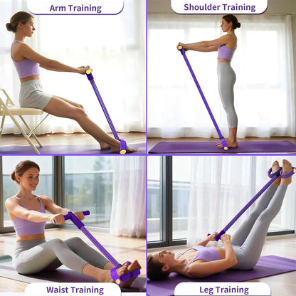 6-Tube Resistance Exerciser with Foot Pedals 6-Tube Resistance Exerciser with Foot Pedals
