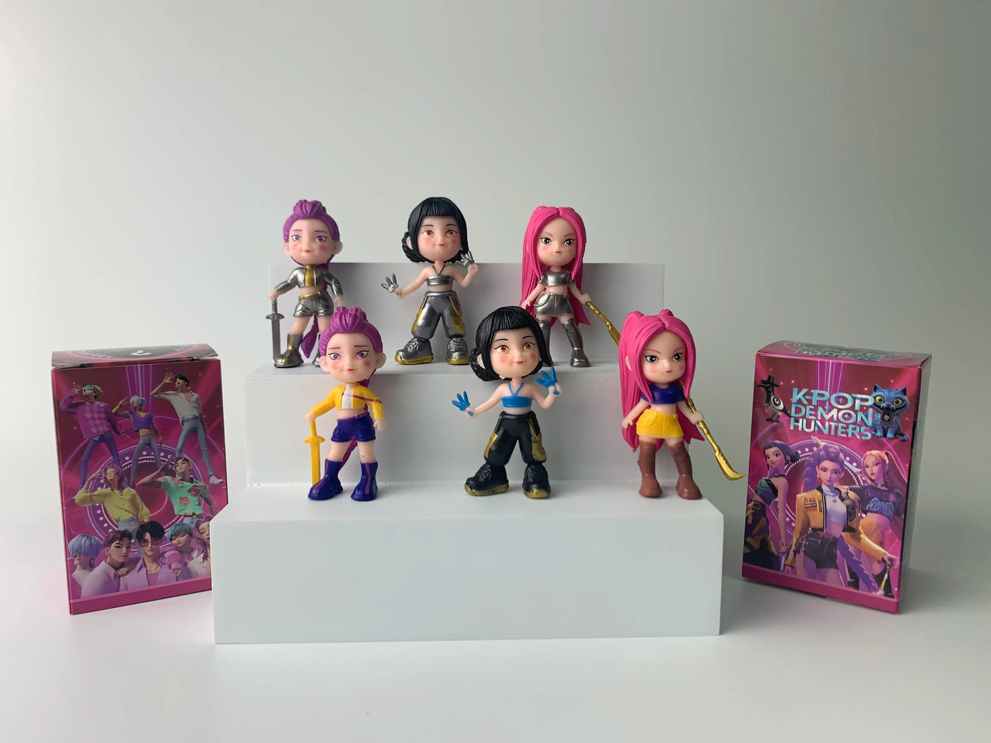 6 unids/set Kpop Demon Hunters figura de juguete de dibujos animados Rumi/Mira/Zoey figura de acción PVC decoración de escritori 6 unids/set Kpop Demon Hunters figura de juguete de dibujos animados Rumi/Mira/Zoey figura de acción PVC decoración de escritori