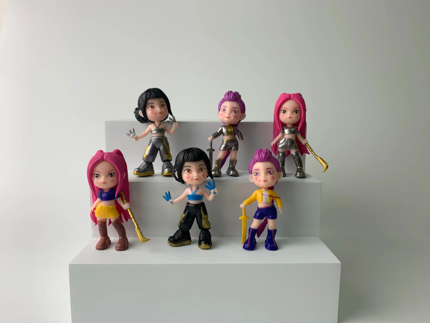 6 unids/set Kpop Demon Hunters figura de juguete de dibujos animados Rumi/Mira/Zoey figura de acción PVC decoración de escritori 6 unids/set Kpop Demon Hunters figura de juguete de dibujos animados Rumi/Mira/Zoey figura de acción PVC decoración de escritori