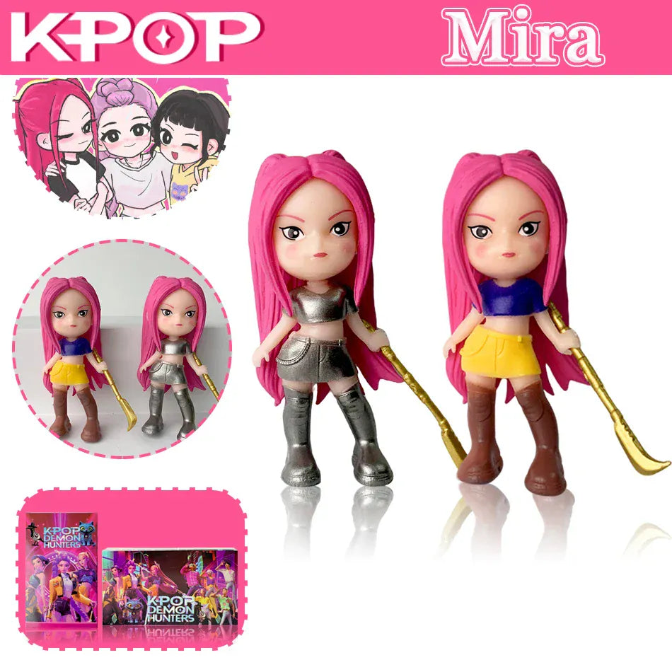 6 unids/set Kpop Demon Hunters figura de juguete de dibujos animados Rumi/Mira/Zoey figura de acción PVC decoración de escritori 6 unids/set Kpop Demon Hunters figura de juguete de dibujos animados Rumi/Mira/Zoey figura de acción PVC decoración de escritori