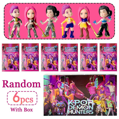 6 unids/set Kpop Demon Hunters figura de juguete de dibujos animados Rumi/Mira/Zoey figura de acción PVC decoración de escritori 6 unids/set Kpop Demon Hunters figura de juguete de dibujos animados Rumi/Mira/Zoey figura de acción PVC decoración de escritori