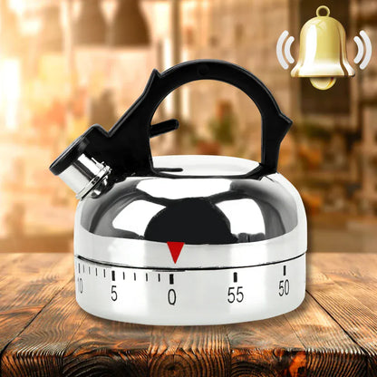 60 Minutes Kitchen Timer Kettle Shape Mechanical Timer 60 Minutes Kitchen Timer Kettle Shape Mechanical Timer
