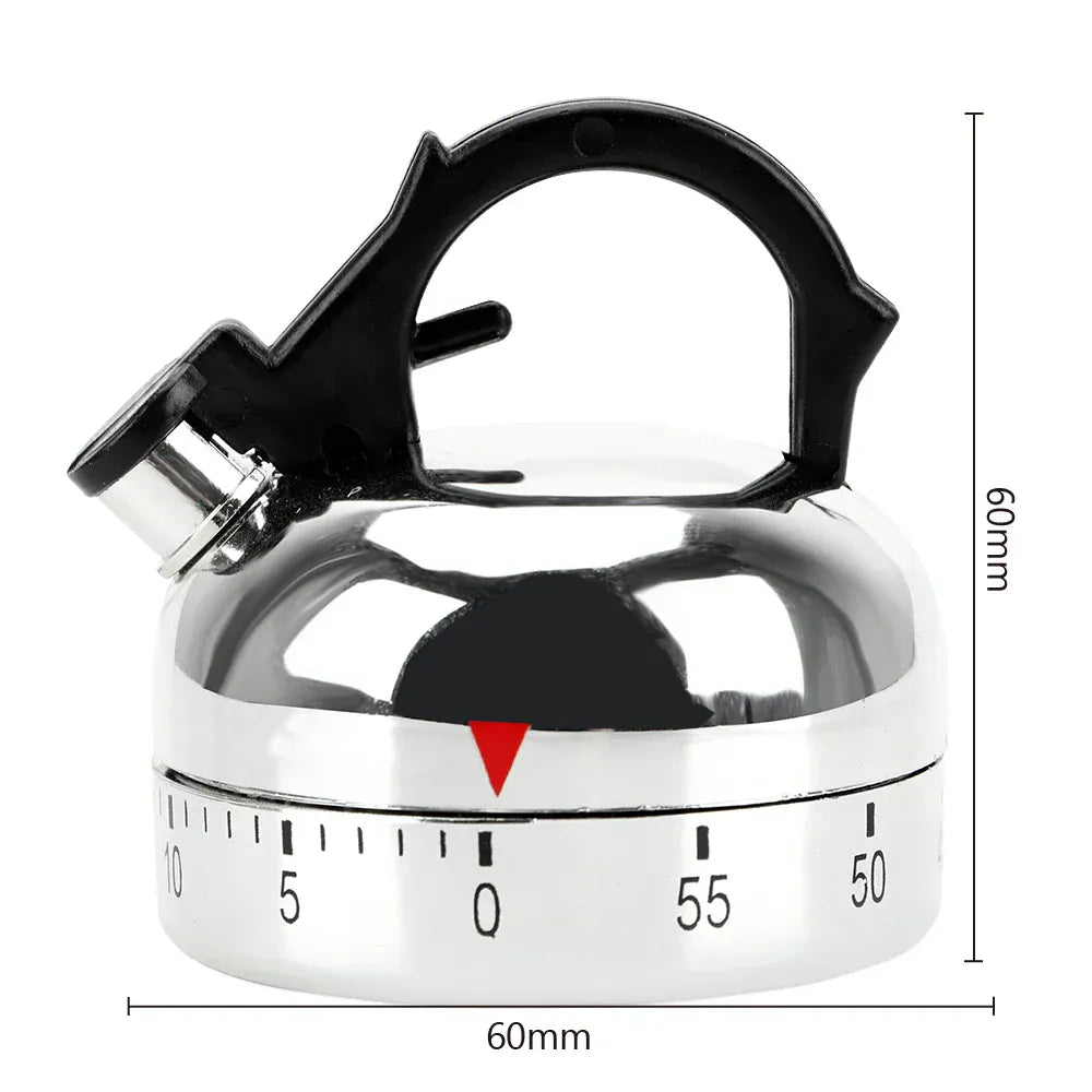 60 Minutes Kitchen Timer Kettle Shape Mechanical Timer 60 Minutes Kitchen Timer Kettle Shape Mechanical Timer