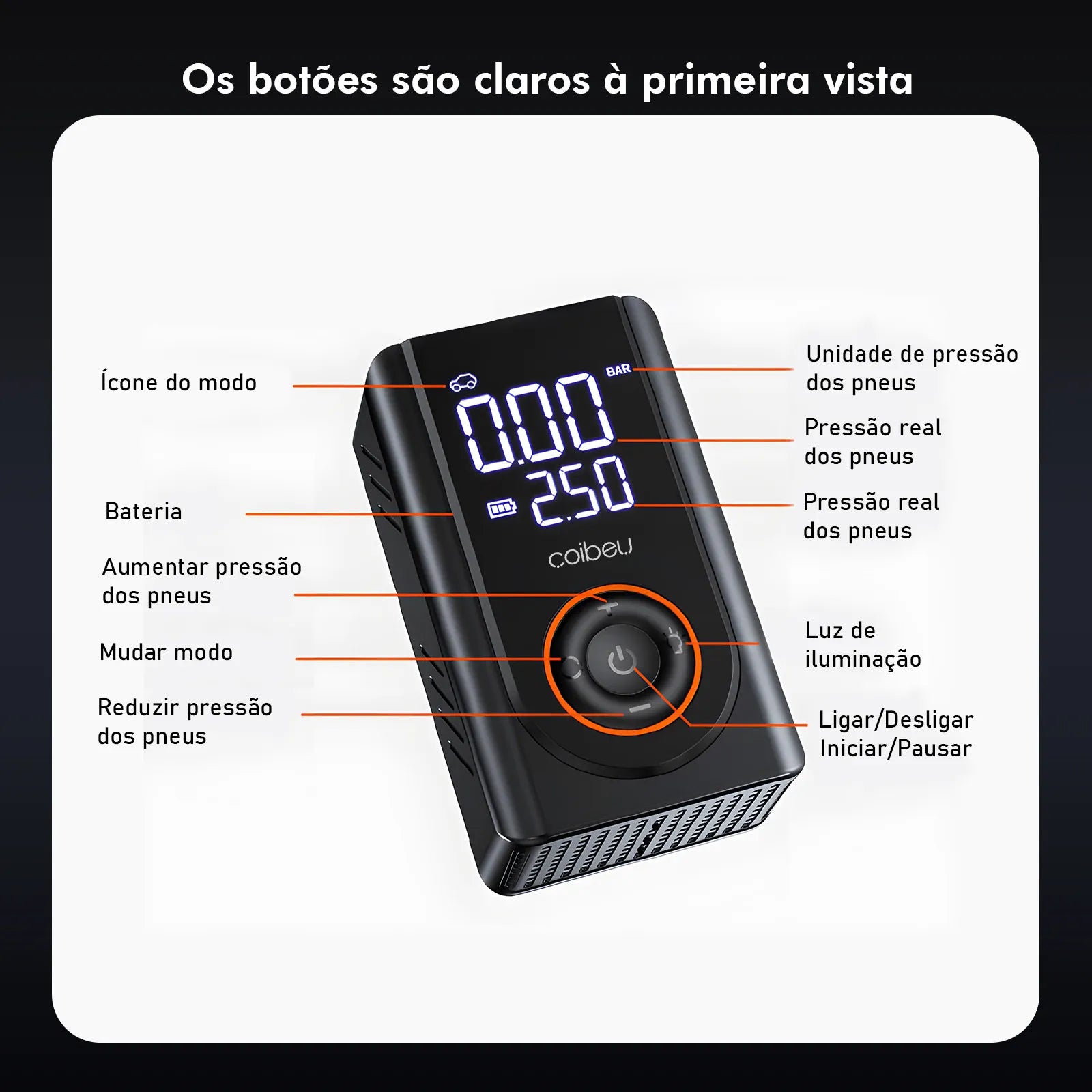 60W Wireless Portable Tire Inflator | Dual Battery | 5 Smart Modes | Auto Shut-Off | Car, Bike & Motorcycle 60W Wireless Portable Tire Inflator — Dual 1800mAh Battery, 5 Smart Modes, LED + SOS, Auto Shut-Off | Car, Bike & Motorcycle