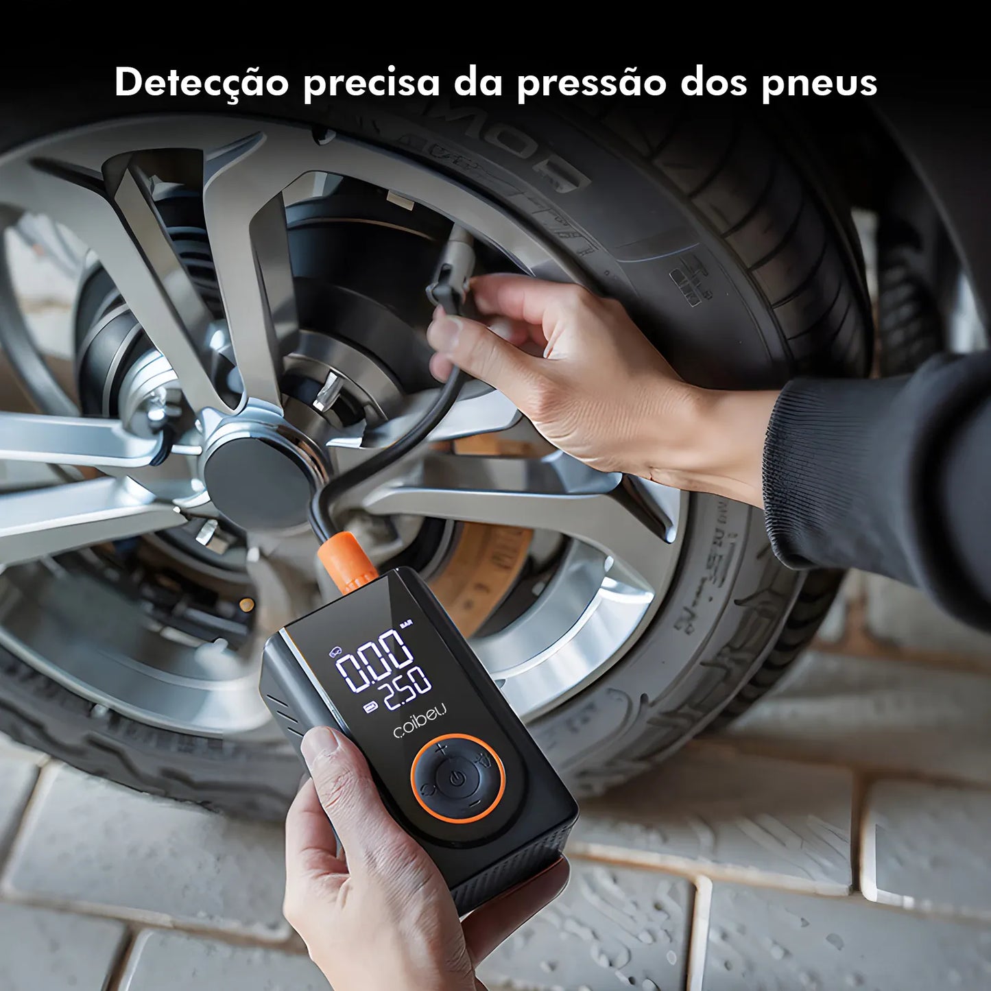 60W Wireless Portable Tire Inflator | Dual Battery | 5 Smart Modes | Auto Shut-Off | Car, Bike & Motorcycle 60W Wireless Portable Tire Inflator — Dual 1800mAh Battery, 5 Smart Modes, LED + SOS, Auto Shut-Off | Car, Bike & Motorcycle