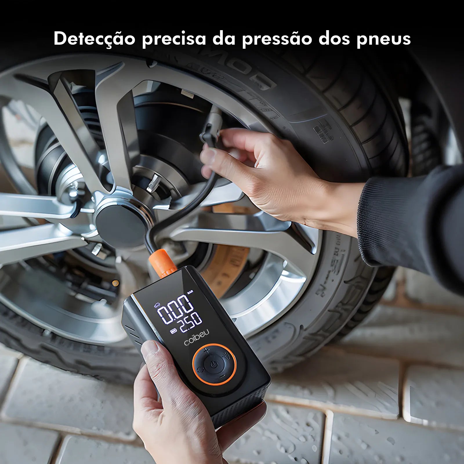 60W Wireless Portable Tire Inflator | Dual Battery | 5 Smart Modes | Auto Shut-Off | Car, Bike & Motorcycle 60W Wireless Portable Tire Inflator — Dual 1800mAh Battery, 5 Smart Modes, LED + SOS, Auto Shut-Off | Car, Bike & Motorcycle