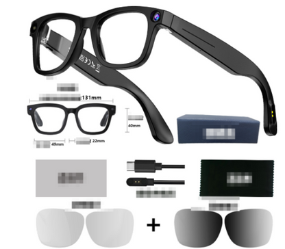 AI Camera Smart Glasses – HD Video, Voice Translation & Object Recognition