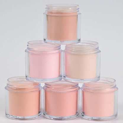 6Colors Nude/Pink Nail Art Acrylic Powder Net.7g*6Jars For French Nails Extension 3D Tips Carving Dipping Fast-Dry Polymer Dust 6Colors Nude/Pink Nail Art Acrylic Powder Net.7g*6Jars For French Nails Extension 3D Tips Carving Dipping Fast-Dry Polymer Dust