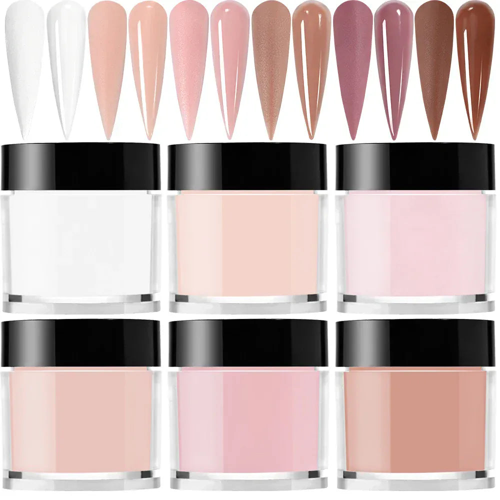 6Colors Nude/Pink Nail Art Acrylic Powder Net.7g*6Jars For French Nails Extension 3D Tips Carving Dipping Fast-Dry Polymer Dust 6Colors Nude/Pink Nail Art Acrylic Powder Net.7g*6Jars For French Nails Extension 3D Tips Carving Dipping Fast-Dry Polymer Dust