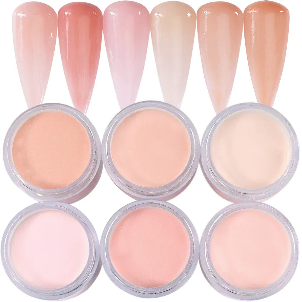 6Colors Nude/Pink Nail Art Acrylic Powder Net.7g*6Jars For French Nails Extension 3D Tips Carving Dipping Fast-Dry Polymer Dust 6Colors Nude/Pink Nail Art Acrylic Powder Net.7g*6Jars For French Nails Extension 3D Tips Carving Dipping Fast-Dry Polymer Dust