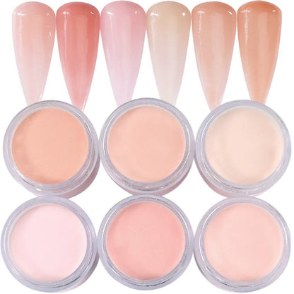 6Colors Nude/Pink Nail Art Acrylic Powder Net.7g*6Jars For French Nails Extension 3D Tips Carving Dipping Fast-Dry Polymer Dust 6Colors Nude/Pink Nail Art Acrylic Powder Net.7g*6Jars For French Nails Extension 3D Tips Carving Dipping Fast-Dry Polymer Dust