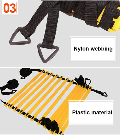 6M 12 Rung Speed Agility Ladder Training Set Field Cones Resistance Parachute Footwork Sport Soccer Football Training Equiment 6M 12 Rung Speed Agility Ladder Training Set Field Cones Resistance Parachute Footwork Sport Soccer Football Training Equiment