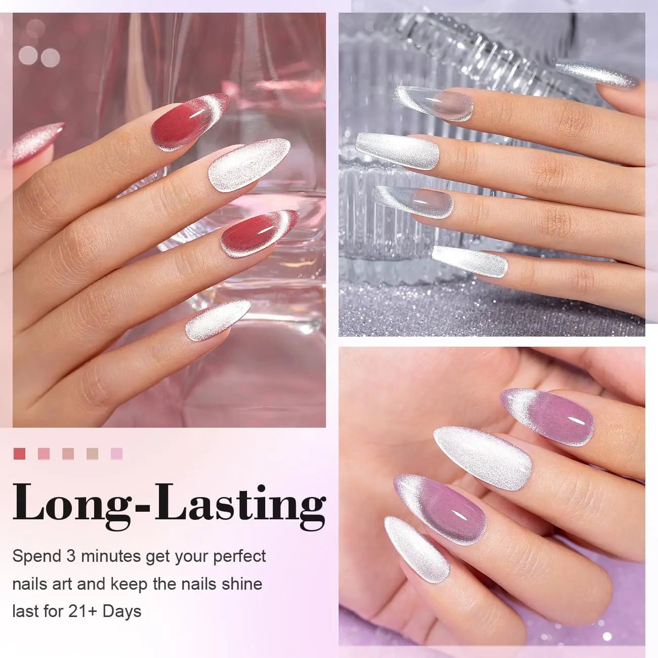 6pcs 7.5ml New Popular Reflective Cat's Eye Magnetic Nail Gel Semi Permanent Nail Art Soaking LED Nail Salon DIY Nail Salon Gel 6pcs 7.5ml New Popular Reflective Cat's Eye Magnetic Nail Gel Semi Permanent Nail Art Soaking LED Nail Salon DIY Nail Salon Gel