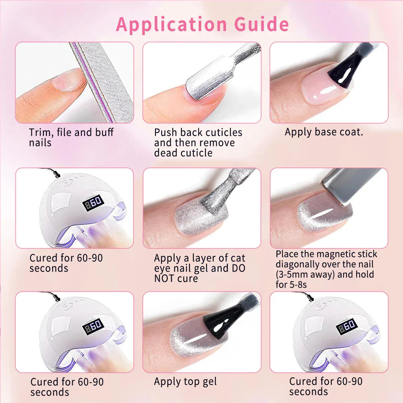 6pcs 7.5ml New Popular Reflective Cat's Eye Magnetic Nail Gel Semi Permanent Nail Art Soaking LED Nail Salon DIY Nail Salon Gel 6pcs 7.5ml New Popular Reflective Cat's Eye Magnetic Nail Gel Semi Permanent Nail Art Soaking LED Nail Salon DIY Nail Salon Gel