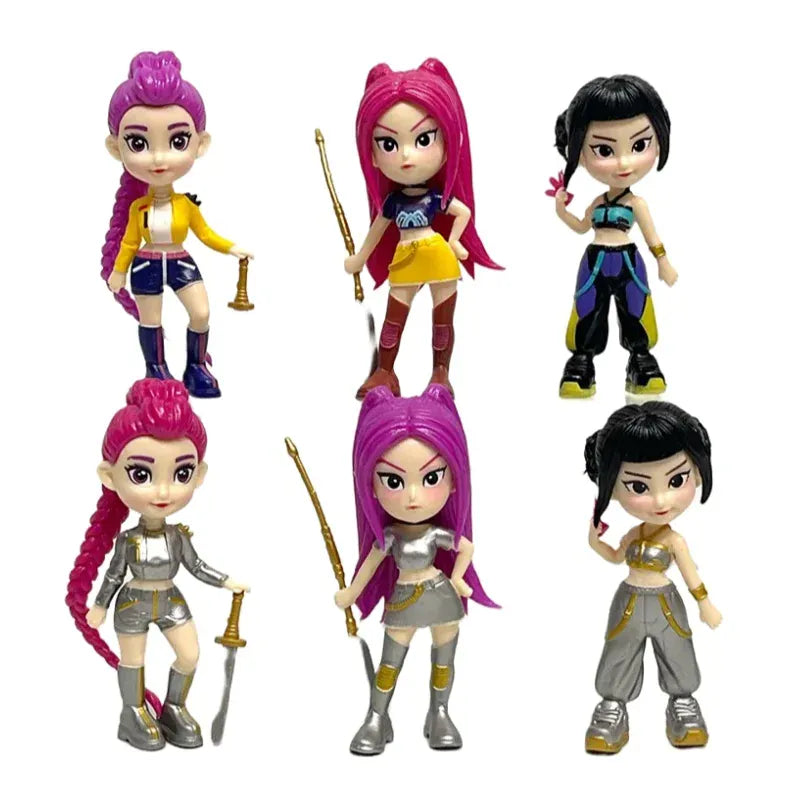 6PCS K-Pop Demon Hunters Anime Figurines Mini Desktop Decoration Collectible Gift for Home Display Christmas Gift 6PCS K-Pop Demon Hunters Anime Figurines Mini Desktop Decoration Collectible Gift for Home Display Christmas Gift