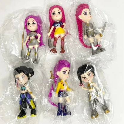 6PCS K-Pop Demon Hunters Anime Figurines Mini Desktop Decoration Collectible Gift for Home Display Christmas Gift 6PCS K-Pop Demon Hunters Anime Figurines Mini Desktop Decoration Collectible Gift for Home Display Christmas Gift