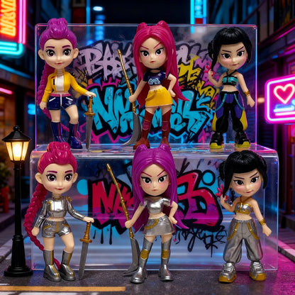 6PCS K-Pop Demon Hunters Anime Figurines Mini Desktop Decoration Collectible Gift for Home Display Christmas Gift 6PCS K-Pop Demon Hunters Anime Figurines Mini Desktop Decoration Collectible Gift for Home Display Christmas Gift