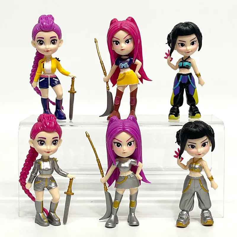 6PCS K-Pop Demon Hunters Anime Figurines Mini Desktop Decoration Collectible Gift for Home Display Christmas Gift 6PCS K-Pop Demon Hunters Anime Figurines Mini Desktop Decoration Collectible Gift for Home Display Christmas Gift