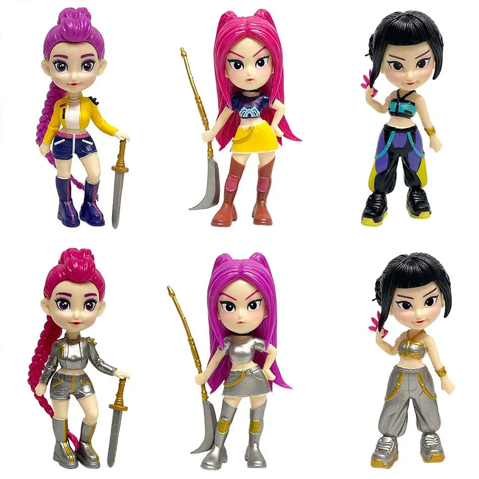 6pcs/set Kpop Demon Hunters figura de juguete de dibujos animados Rumi/Mira/Zoey figura de acción PVC decoración de escritori 6pcs/set Kpop Demon Hunters figura de juguete de dibujos animados Rumi/Mira/Zoey figura de acción PVC decoración de escritori