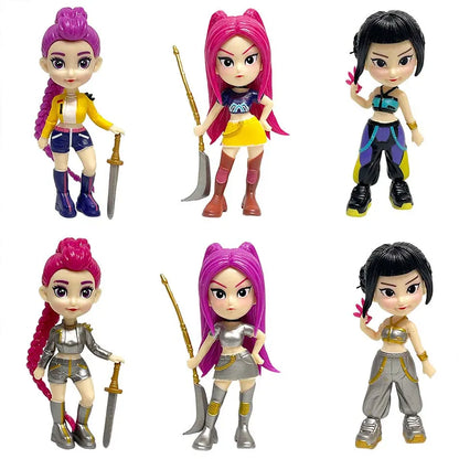 6pcs/set Kpop Demon Hunters figura de juguete de dibujos animados Rumi/Mira/Zoey figura de acción PVC decoración de escritori 6pcs/set Kpop Demon Hunters figura de juguete de dibujos animados Rumi/Mira/Zoey figura de acción PVC decoración de escritori