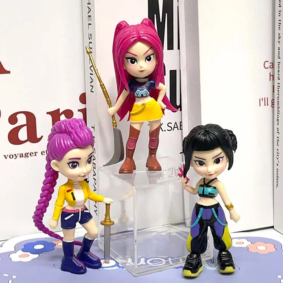 6pcs/set Kpop Demon Hunters figura de juguete de dibujos animados Rumi/Mira/Zoey figura de acción PVC decoración de escritori 6pcs/set Kpop Demon Hunters figura de juguete de dibujos animados Rumi/Mira/Zoey figura de acción PVC decoración de escritori
