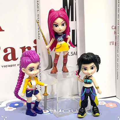 6pcs/set Kpop Demon Hunters figura de juguete de dibujos animados Rumi/Mira/Zoey figura de acción PVC decoración de escritori 6pcs/set Kpop Demon Hunters figura de juguete de dibujos animados Rumi/Mira/Zoey figura de acción PVC decoración de escritori