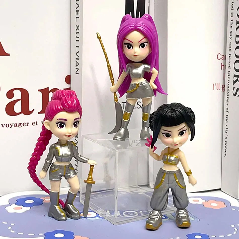 6pcs/set Kpop Demon Hunters figura de juguete de dibujos animados Rumi/Mira/Zoey figura de acción PVC decoración de escritori 6pcs/set Kpop Demon Hunters figura de juguete de dibujos animados Rumi/Mira/Zoey figura de acción PVC decoración de escritori