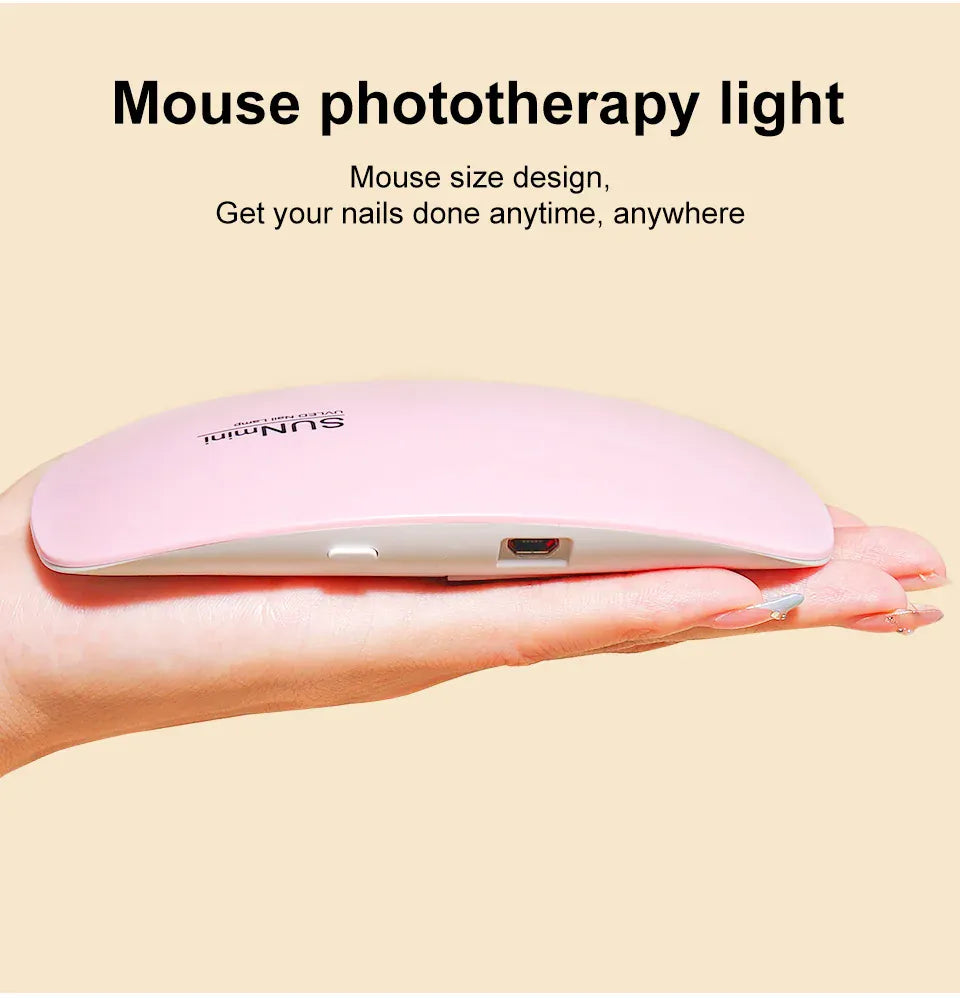 6W Mini UV Nail Lamp | Portable LED Gel Nail Dryer | USB Powered | Home Manicure 6W Mini UV Nail Lamp — Portable LED Gel Nail Dryer with USB | Salon-Quality Manicure at Home