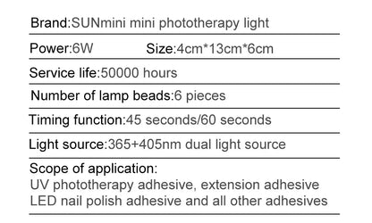 6W Mini UV Nail Lamp | Portable LED Gel Nail Dryer | USB Powered | Home Manicure 6W Mini UV Nail Lamp — Portable LED Gel Nail Dryer with USB | Salon-Quality Manicure at Home