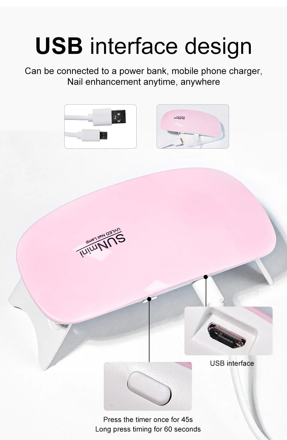 6W Mini UV Nail Lamp | Portable LED Gel Nail Dryer | USB Powered | Home Manicure 6W Mini UV Nail Lamp — Portable LED Gel Nail Dryer with USB | Salon-Quality Manicure at Home