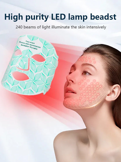7+1 Colors LED Face Mask | 850nm Red Light Therapy | Anti-Aging Skin Care — Wahooly 7+1 Colors LED Face Mask & Neck | 850nm Near-Infrared Red Light Therapy | Anti-Aging Skin Care Device